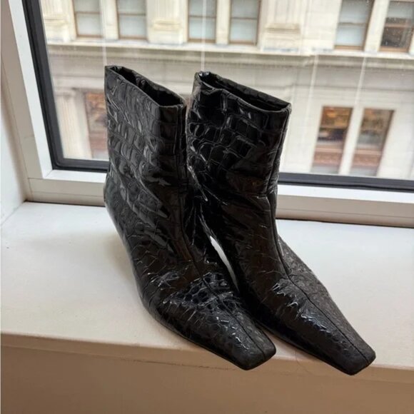 Khaite croc effect Arizona boots - Picture 1 of 11